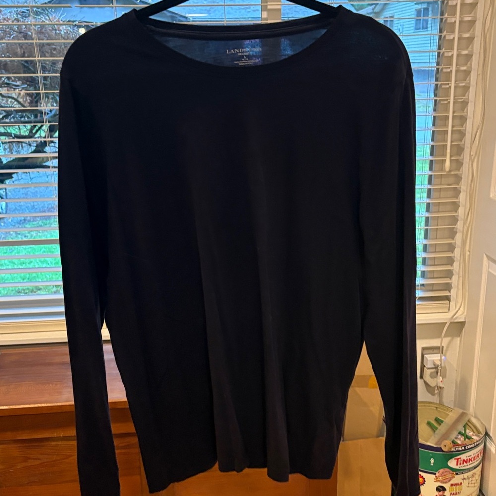 Lands' End Elegant Navy Blue Pullover